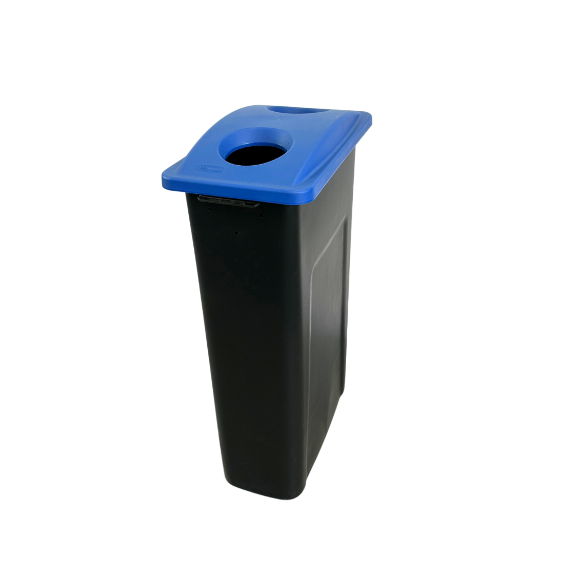 Poubelle intérieure en plastique HDPE - Noire - Couvercle bleu