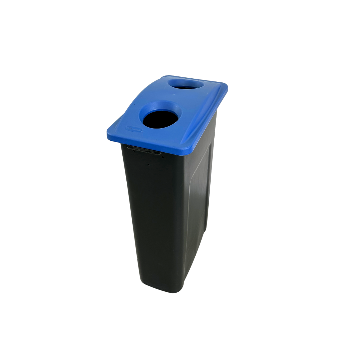 Poubelle intérieure en plastique HDPE - Noire - Couvercle bleu