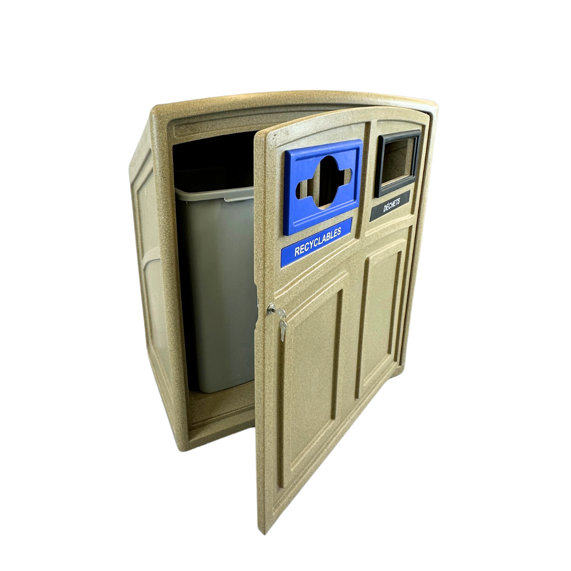 Ilot de tri extérieur à 2 voies - Recyclage et déchets