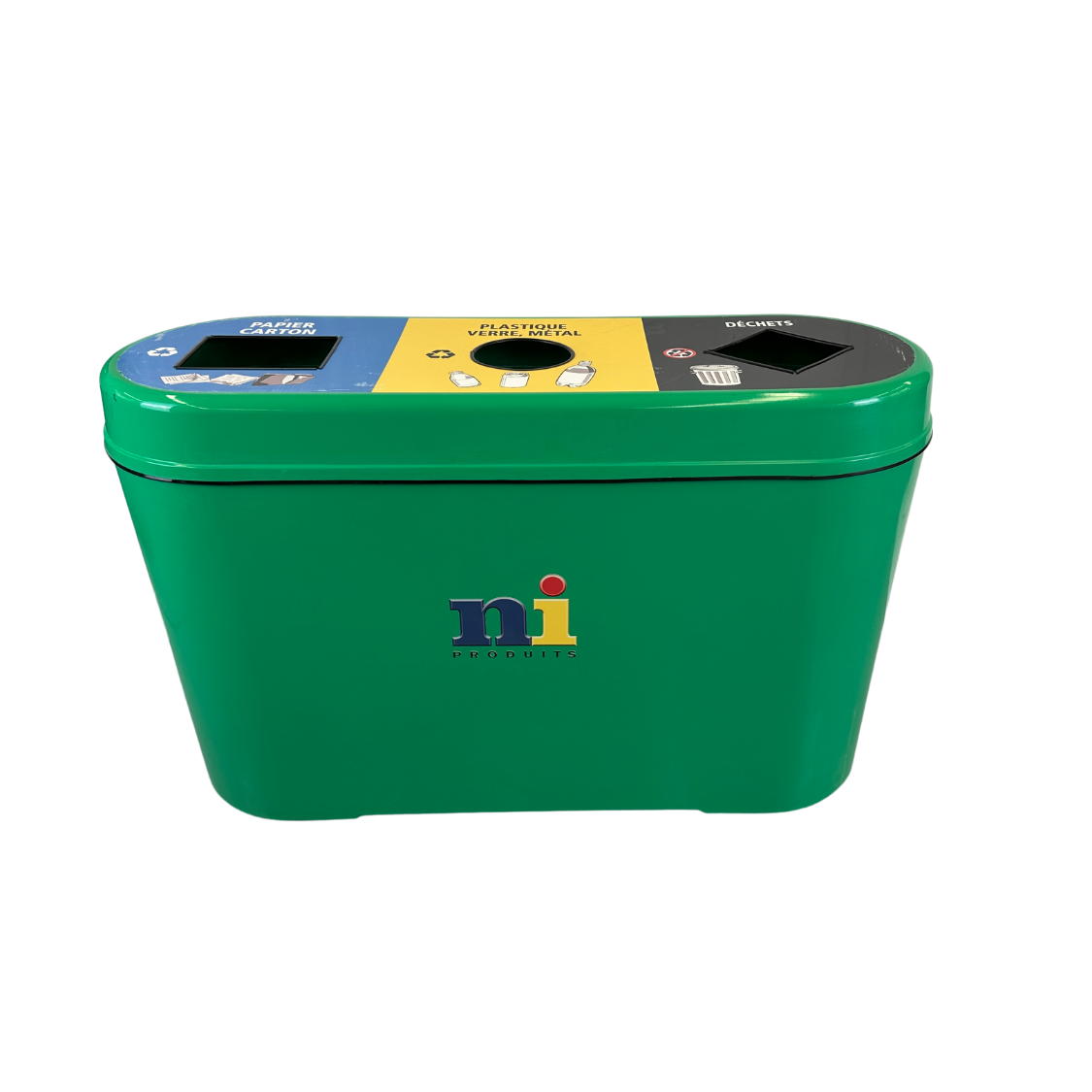 Ilot de tri - Extérieur - Vert - 3 voies