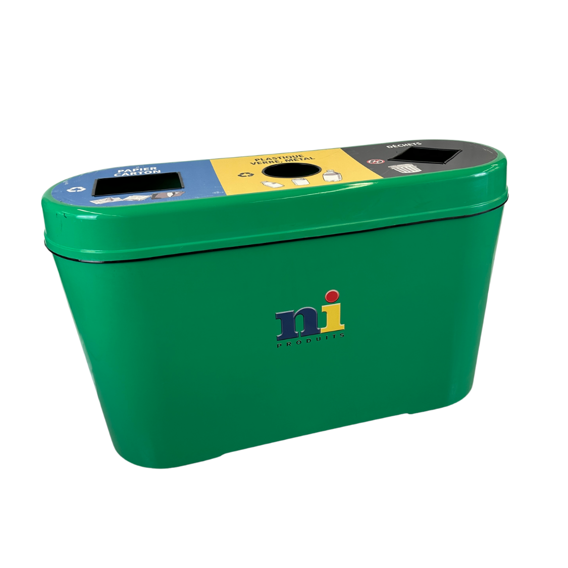Ilot de tri - Extérieur - Vert - 3 voies
