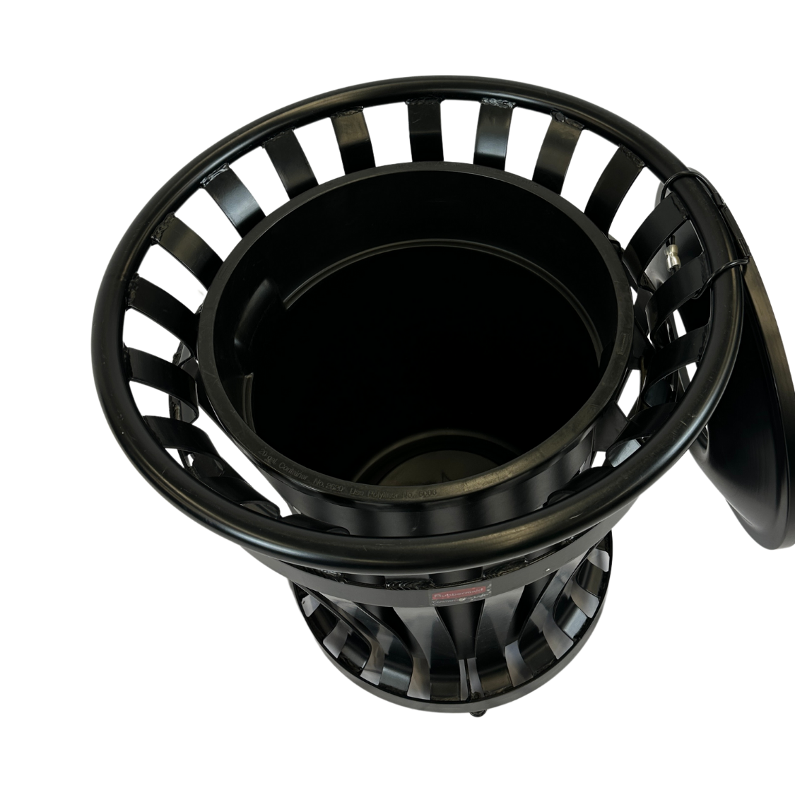 Poubelle extérieure en acier - Noir