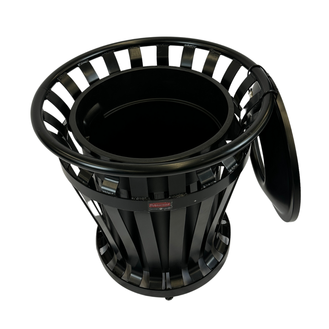 Poubelle extérieure en acier - Noir