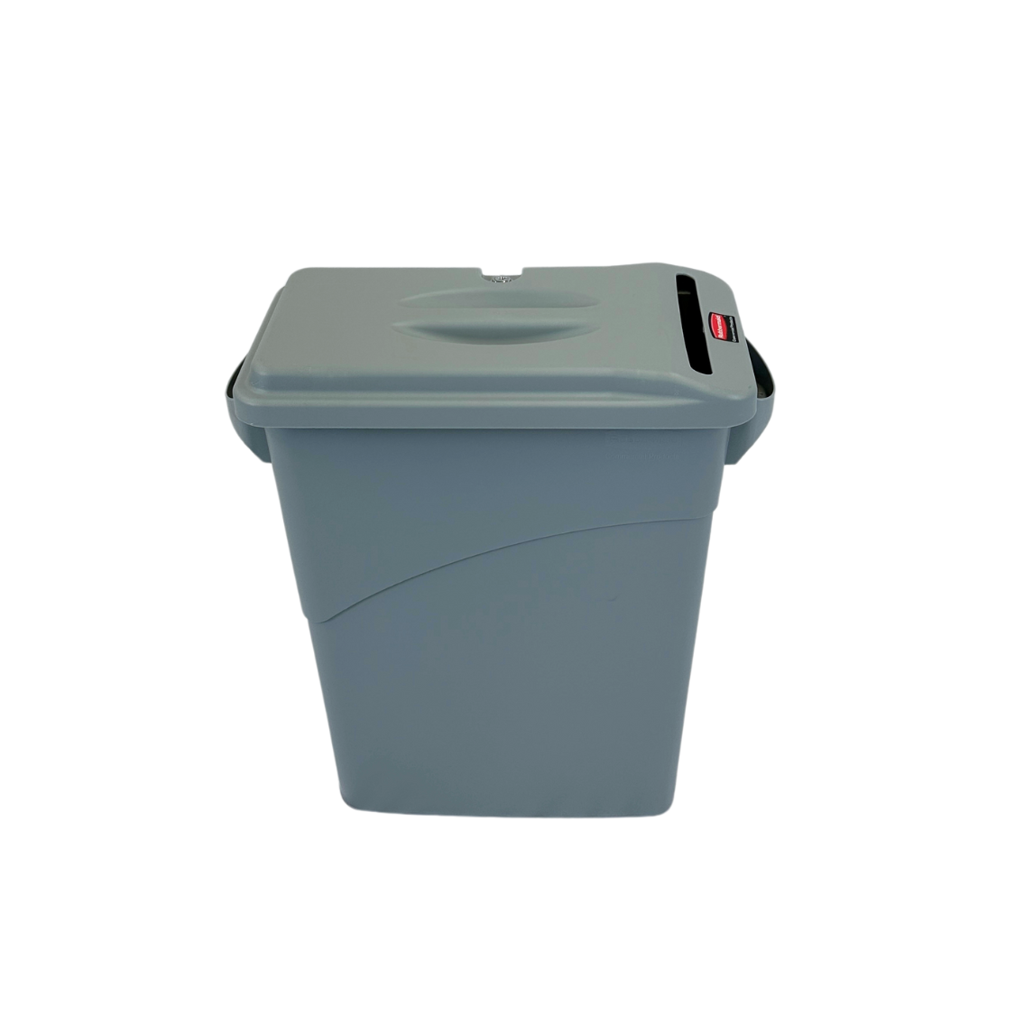 Poubelle à couvercle sécurisé - Gris - Ouverture fente