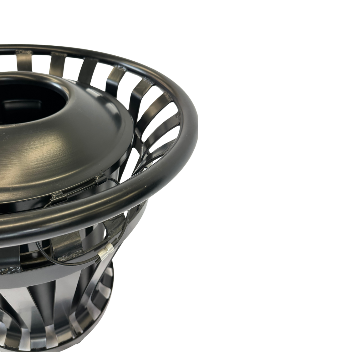 Poubelle extérieure en acier - Noir