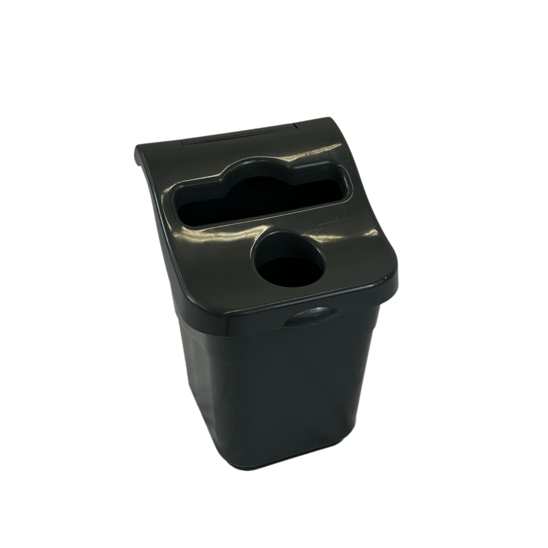 Corbeille de tri à double compartiment - Noir