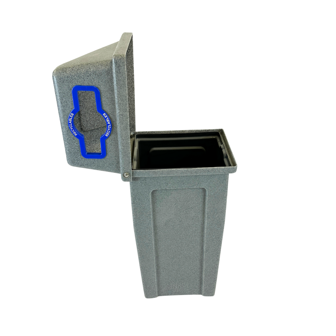 Poubelle extérieure en plastique - Granite gris