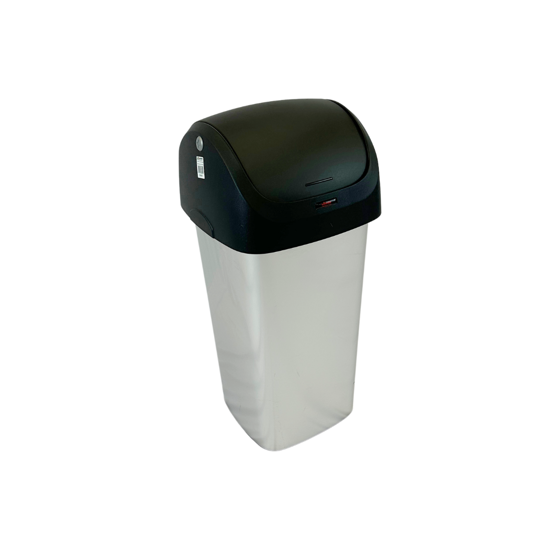 Poubelle légère en plastique - Gris et noir