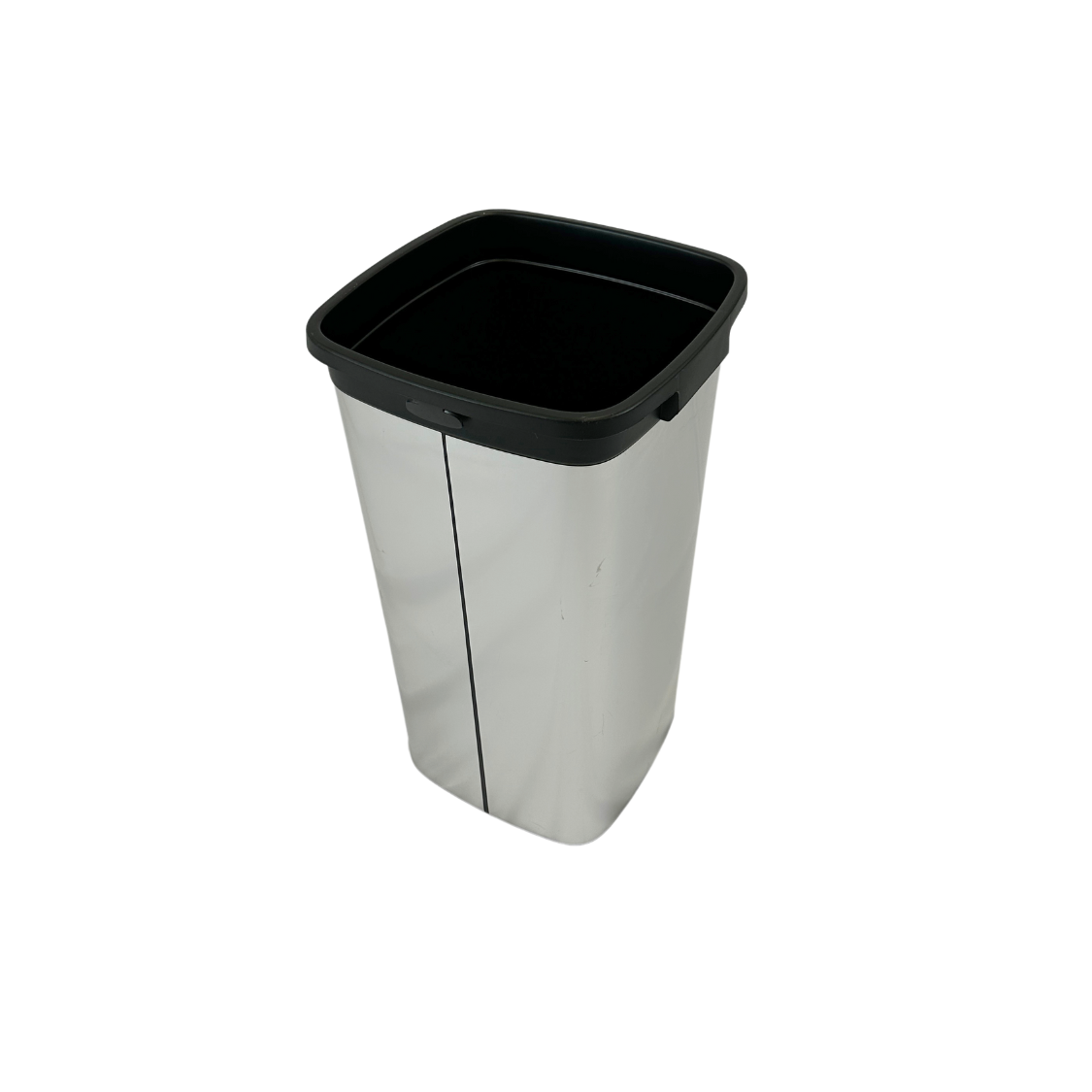 Poubelle légère en plastique - Gris et noir