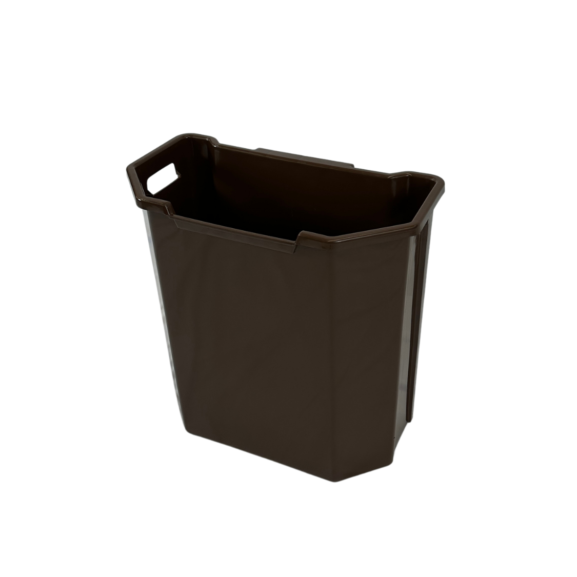 Poubelle murale en plastique HDPE - 95L - Brun