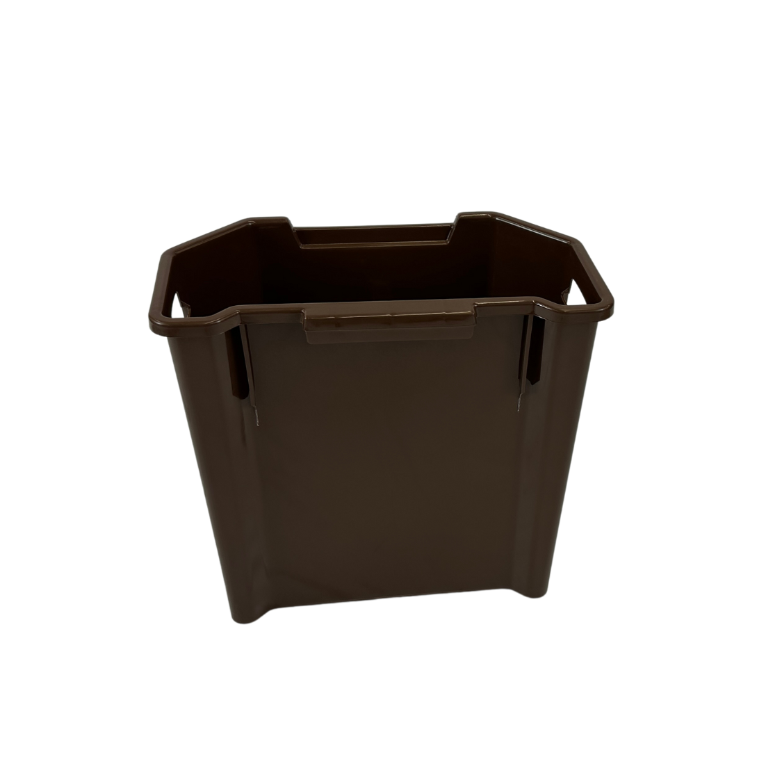 Poubelle murale en plastique HDPE - 95L - Brun