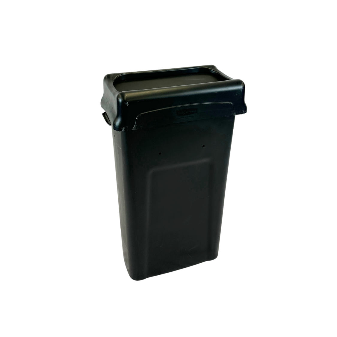 Poubelle en plastique HDPE - Noir - Couvercle "flap"