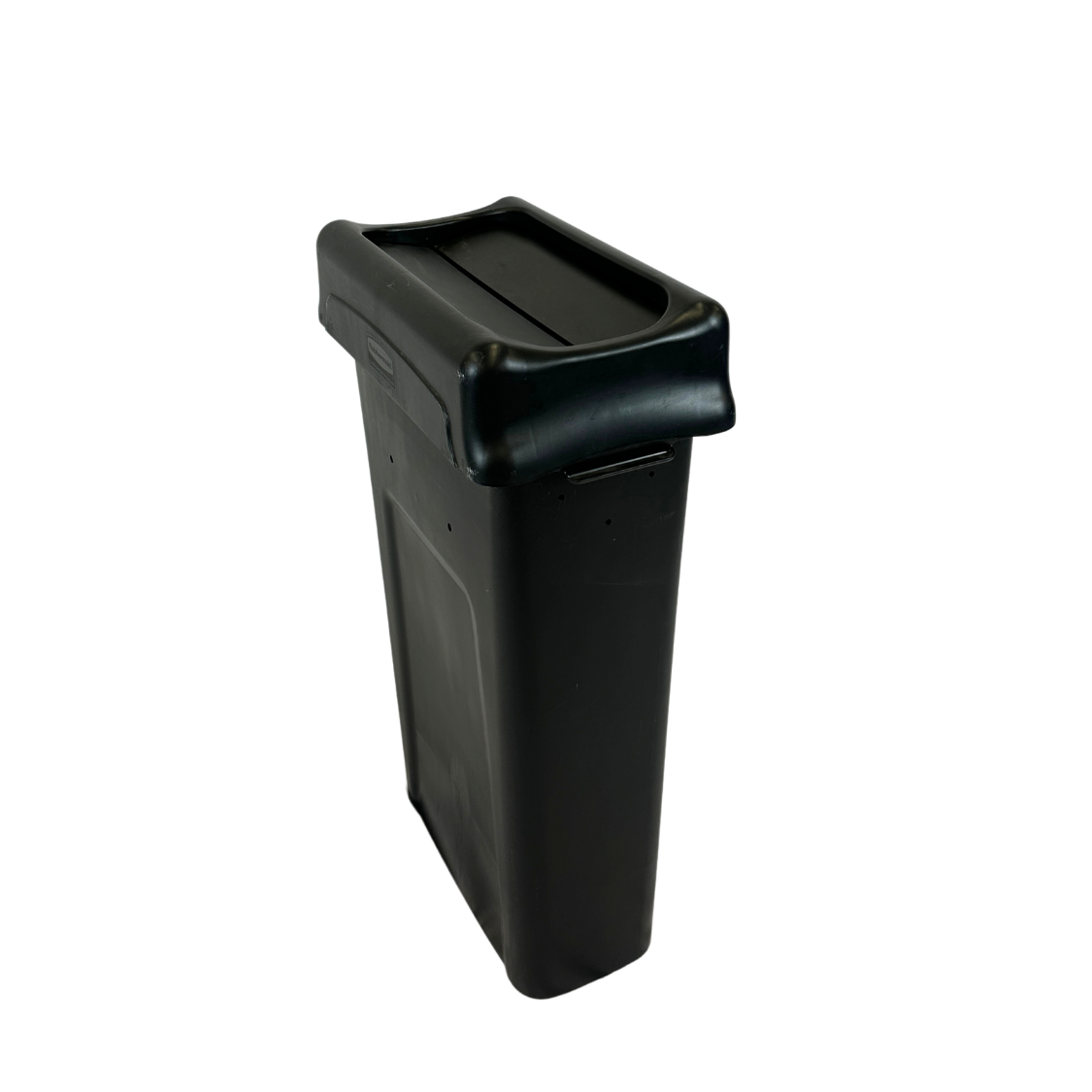 Poubelle en plastique HDPE - Noir - Couvercle "flap"