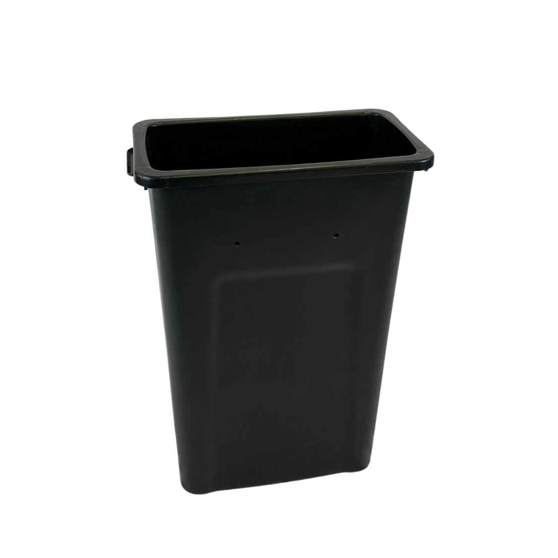 Poubelle en plastique HDPE - Noir - Couvercle "flap"