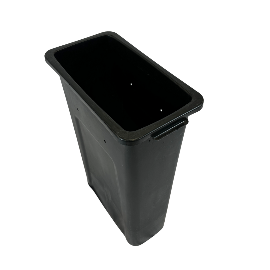 Poubelle en plastique HDPE - Noir - Couvercle "flap"