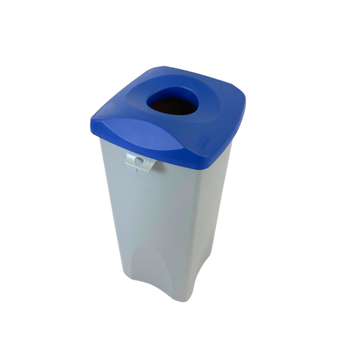 Poubelle d'intérieur en plastique - Gris et bleu