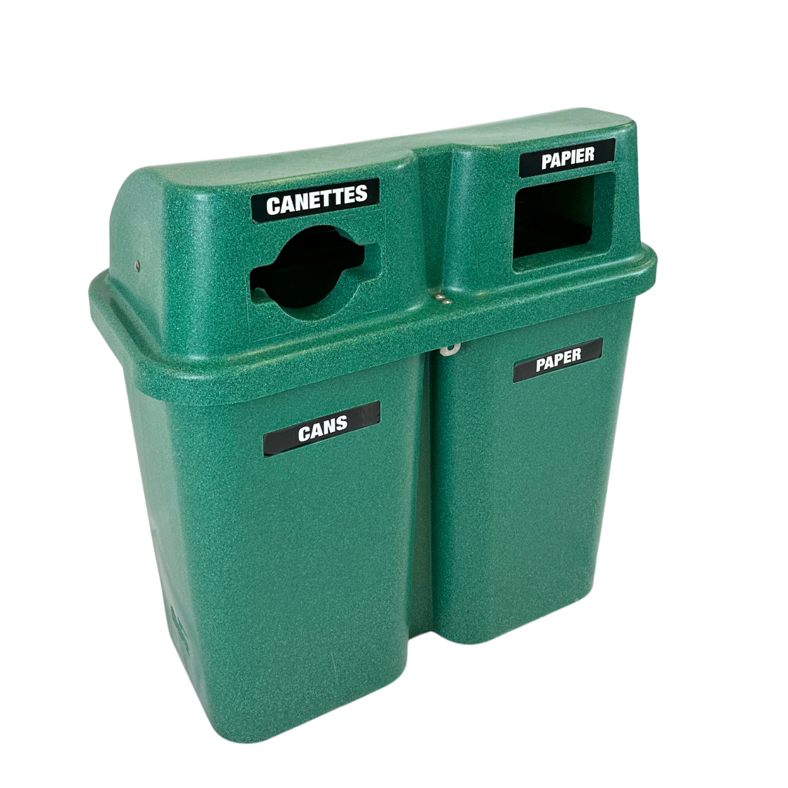 Ilot de tri extérieur en plastique - Vert - 2 voies