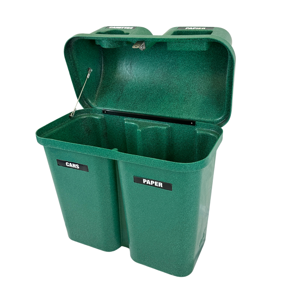 Ilot de tri extérieur en plastique - Vert - 2 voies