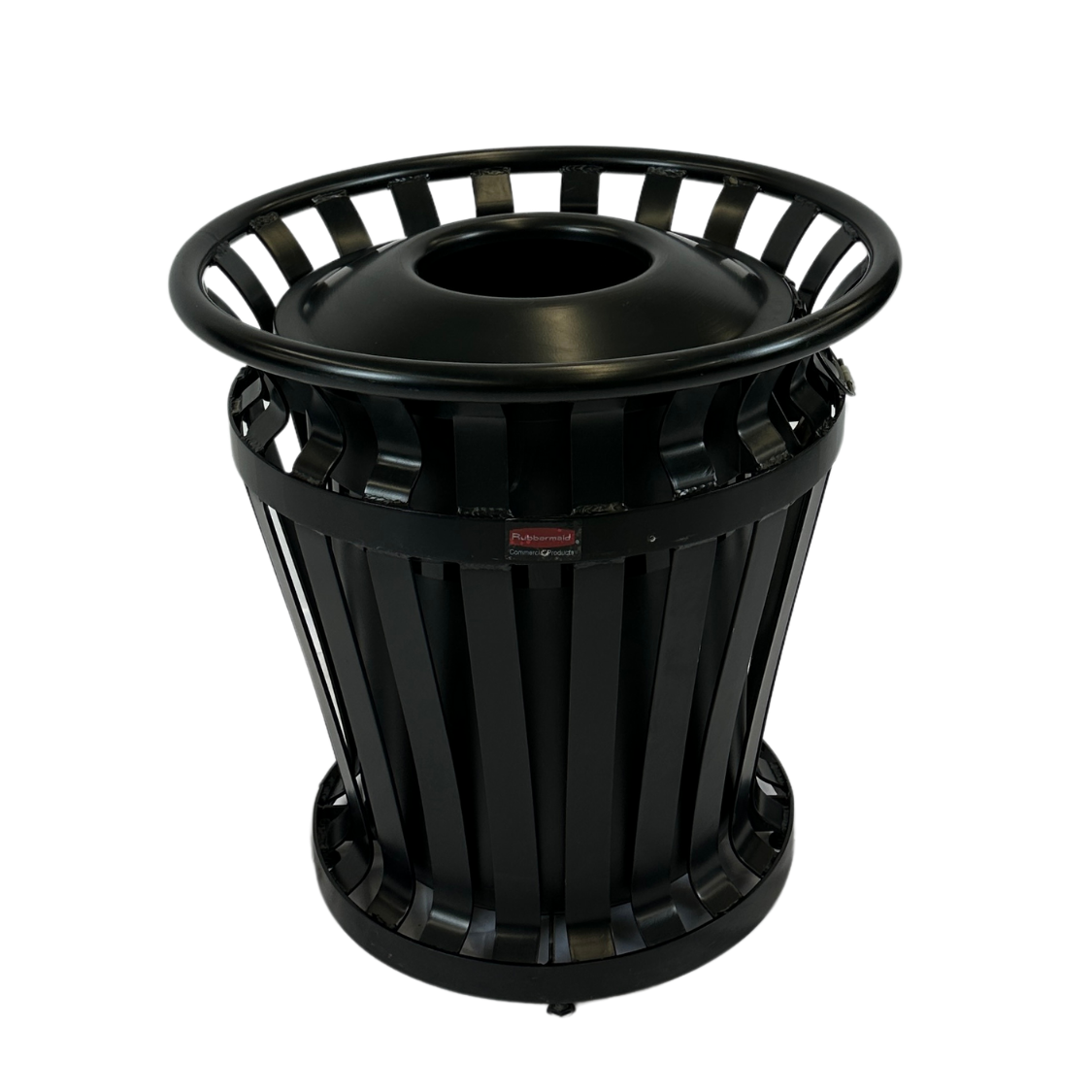 Poubelle extérieure en acier - Noir