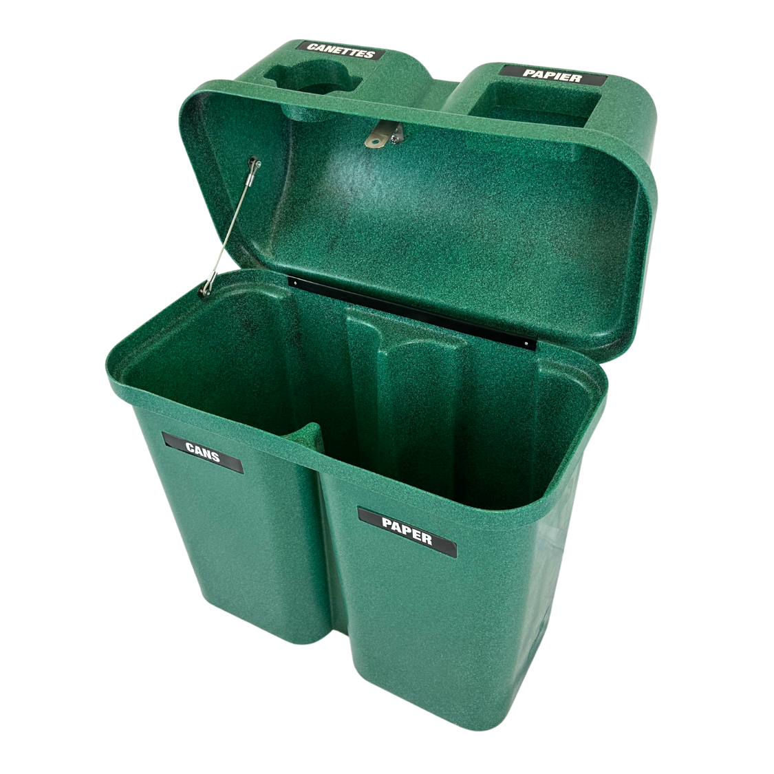 Ilot de tri extérieur en plastique - Vert - 2 voies