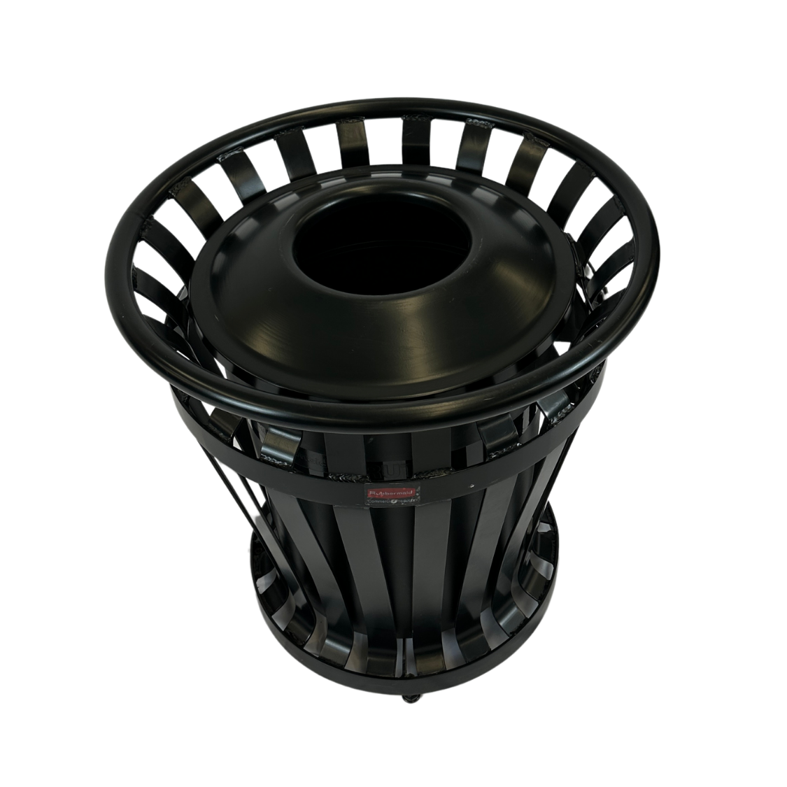 Poubelle extérieure en acier - Noir