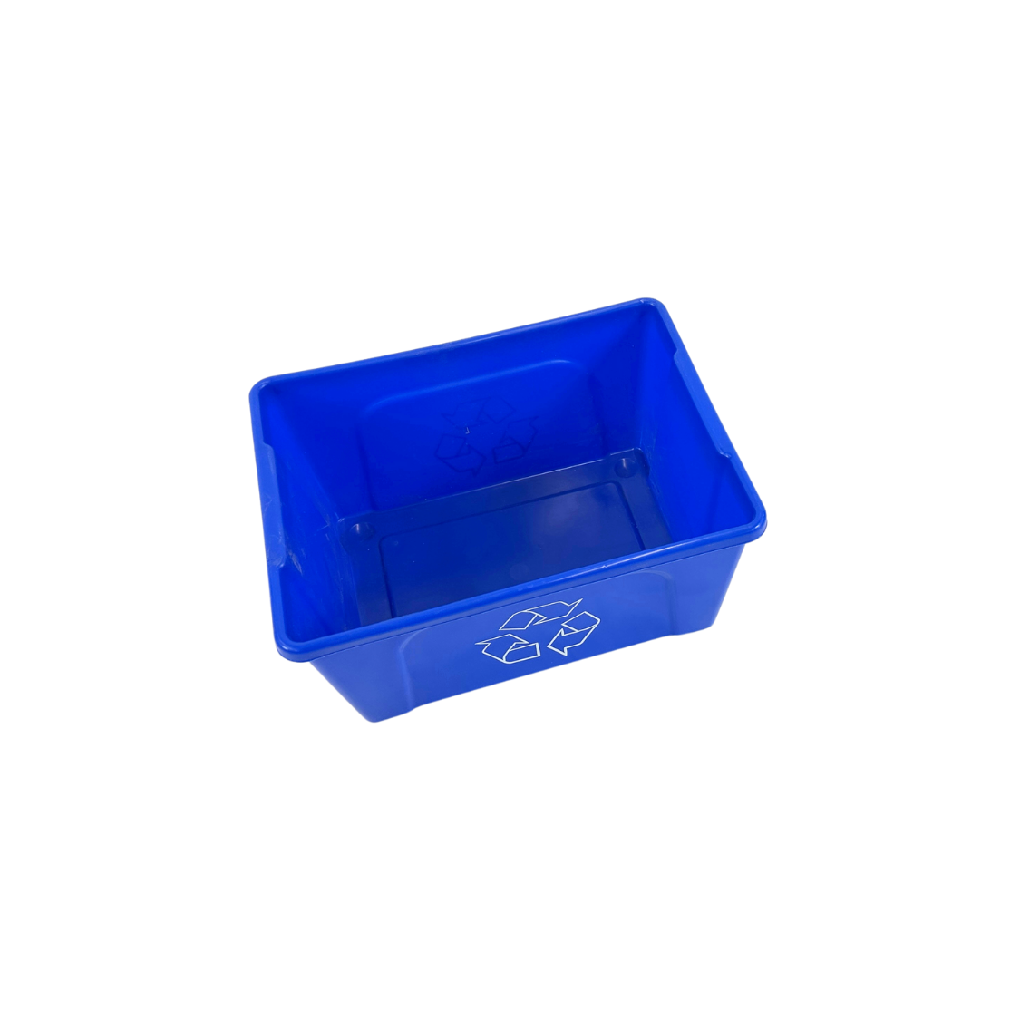 Bac de recyclage bleu en plastique avec mobius