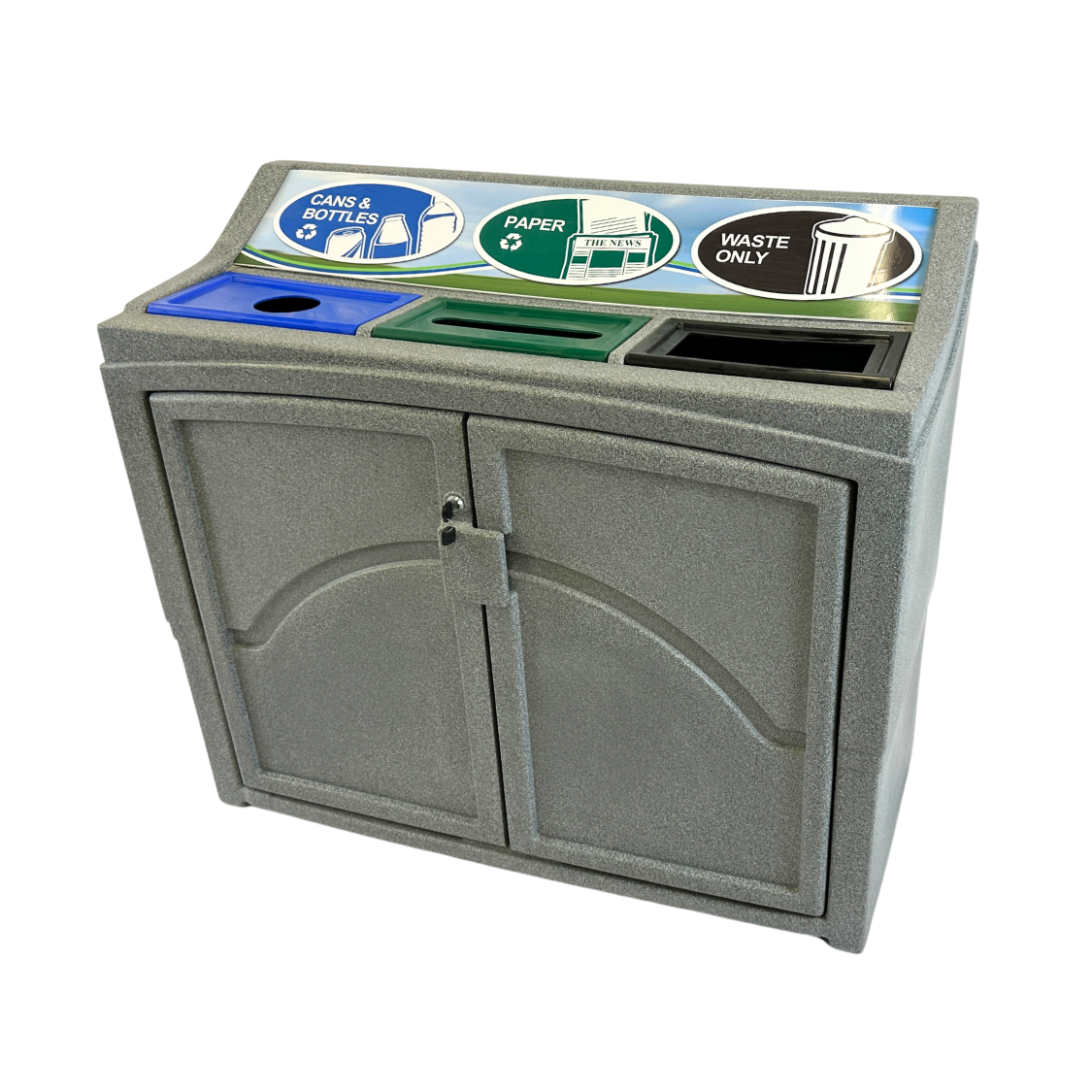 Pavilion de tri à 3 voies - Plastique - Granite gris