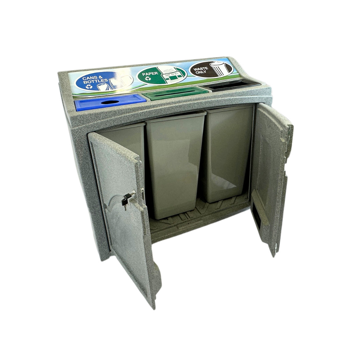 Pavilion de tri à 3 voies - Plastique - Granite gris