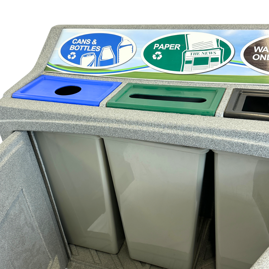 Pavilion de tri à 3 voies - Plastique - Granite gris