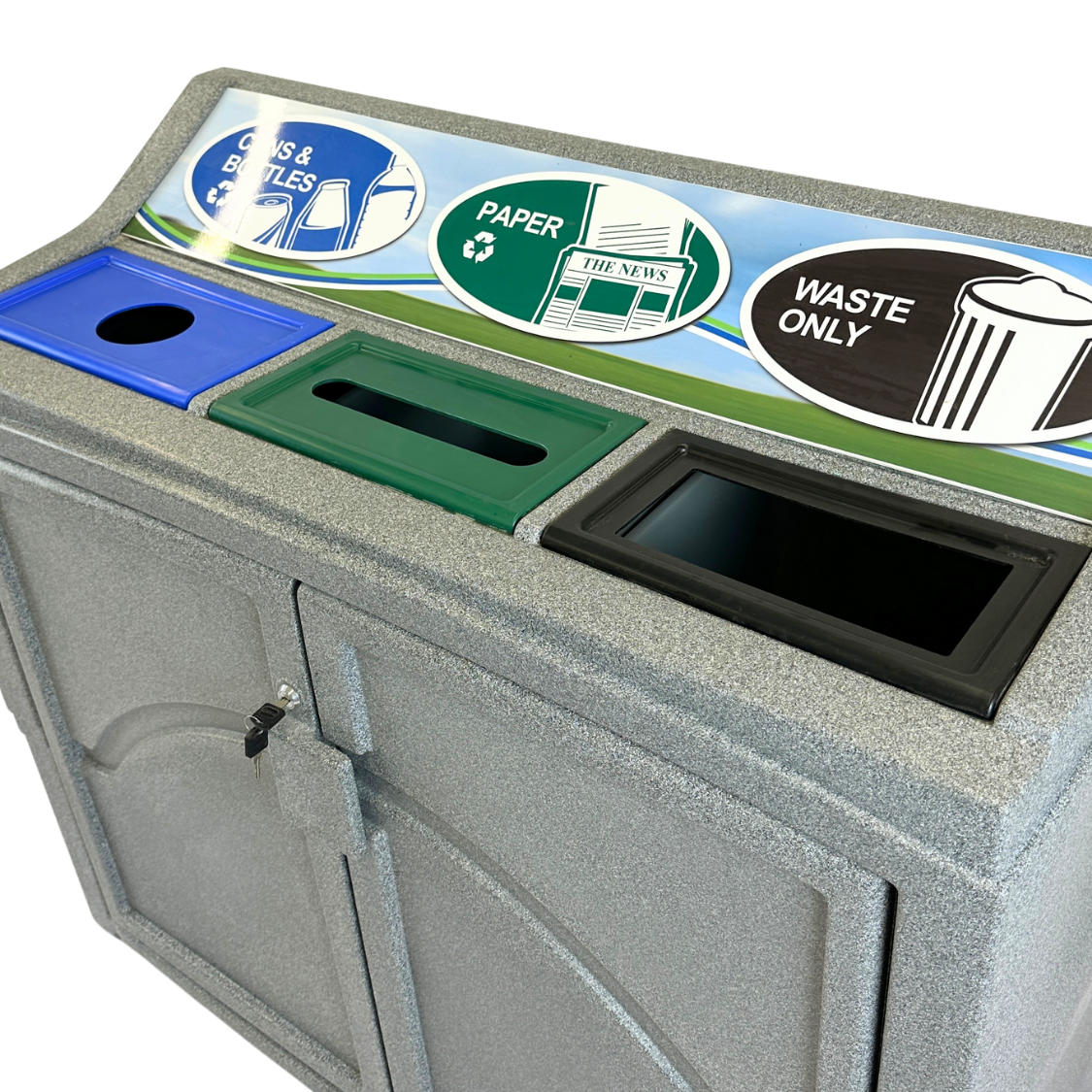 Pavilion de tri à 3 voies - Plastique - Granite gris