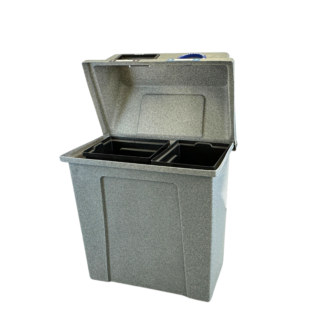 Ilot de tri extérieur en plastique - Granite gris - 2 voies