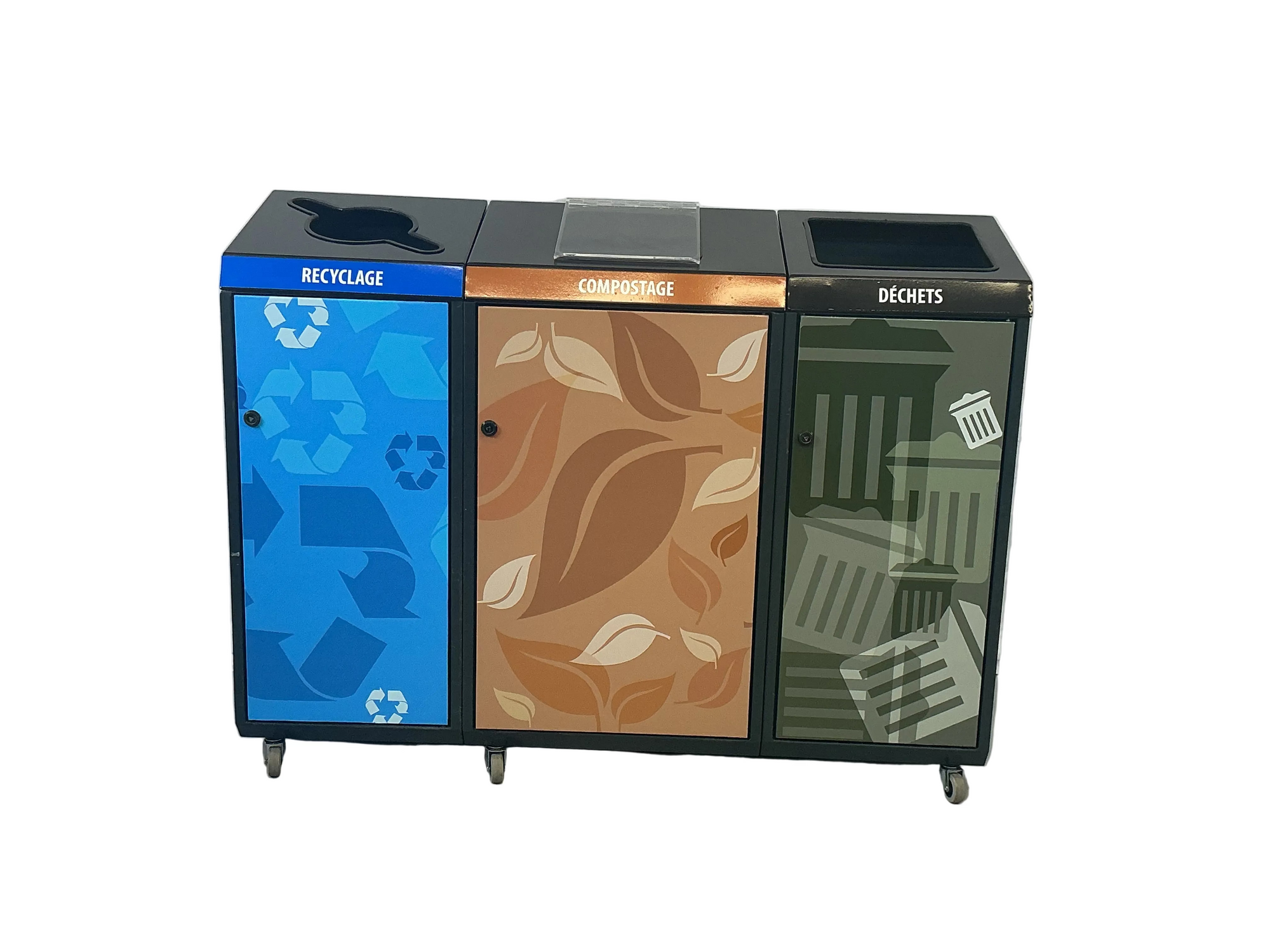 ÎLOT DE TRI ADM MÉTALLIQUE - 3 VOIES - PM/CARRÉ/CARRÉ NOIR