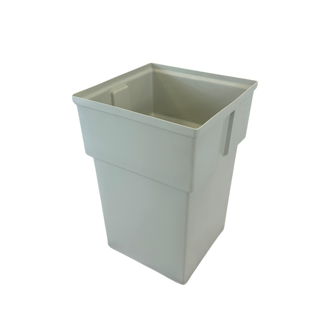 Poubelle extérieure en plastique - Beige - Ouverture carrée