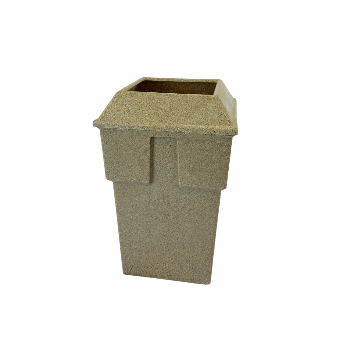Poubelle extérieure en plastique - Granite - Ouverture carrée