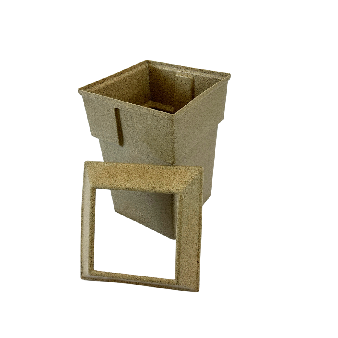Poubelle extérieure en plastique - Granite - Ouverture carrée