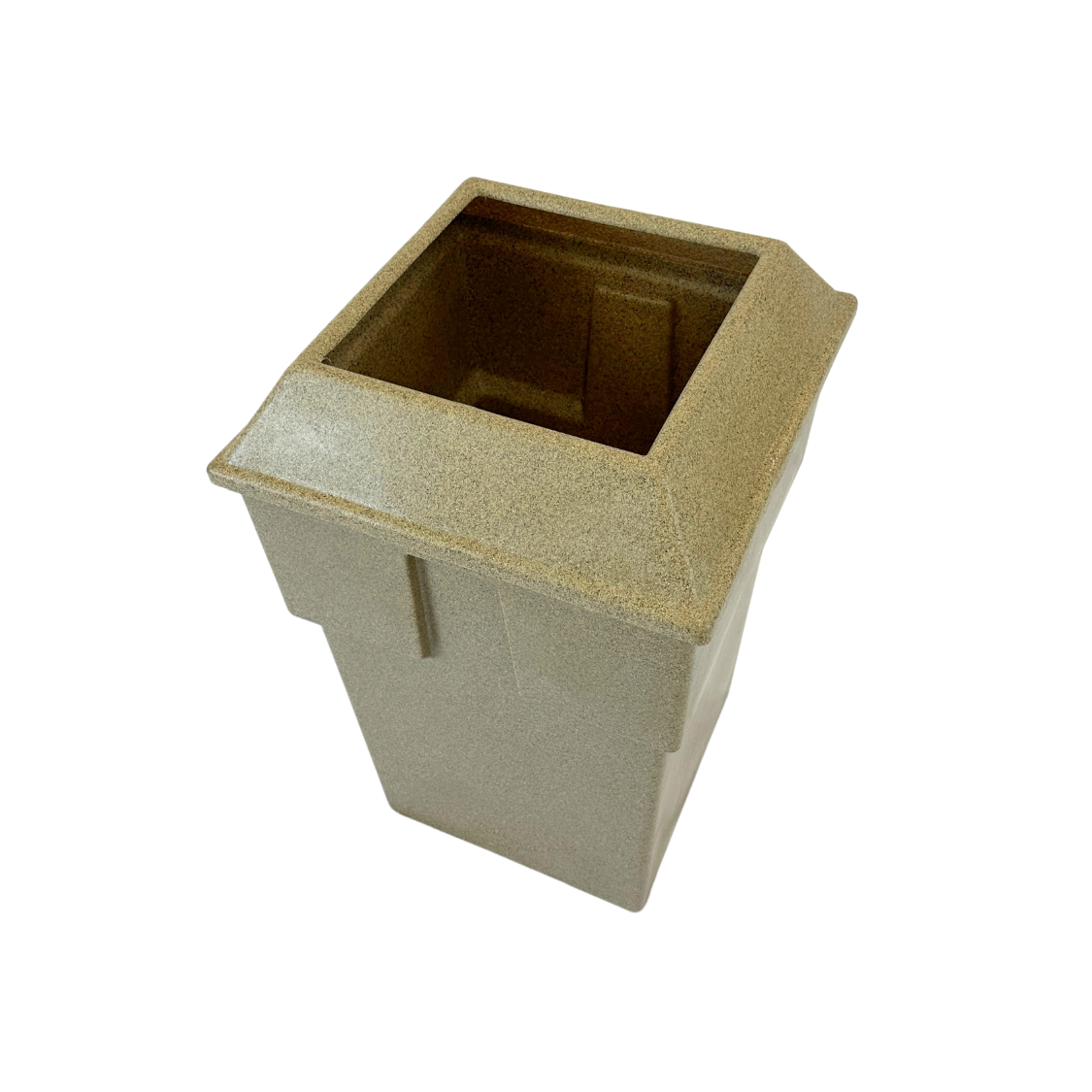 Poubelle extérieure en plastique - Granite - Ouverture carrée