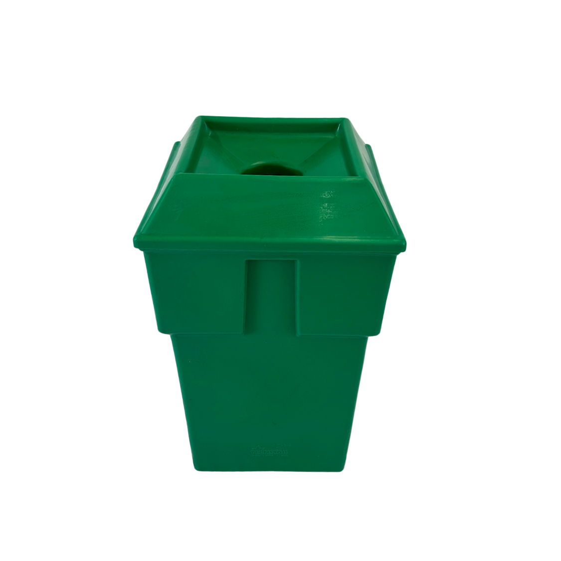 Poubelle extérieure en plastique - Vert - Ouverture ronde