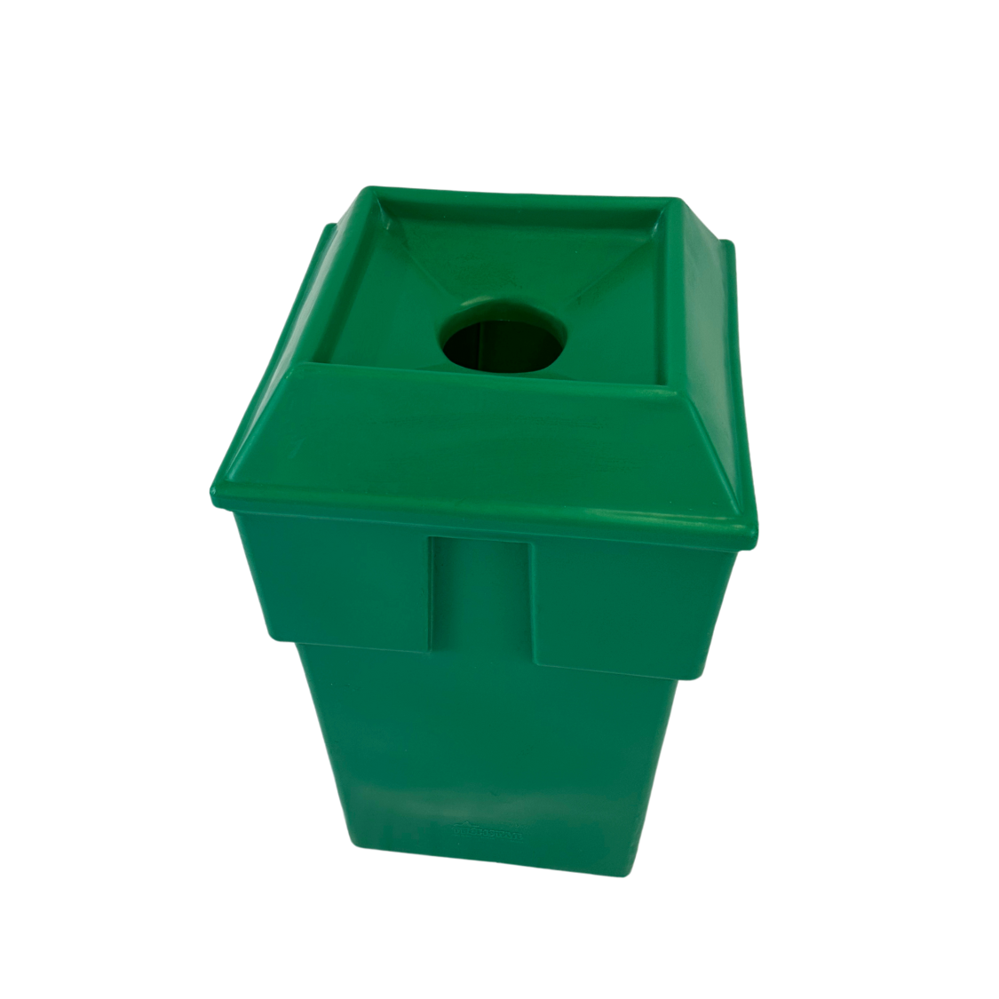 Poubelle extérieure en plastique - Vert - Ouverture ronde