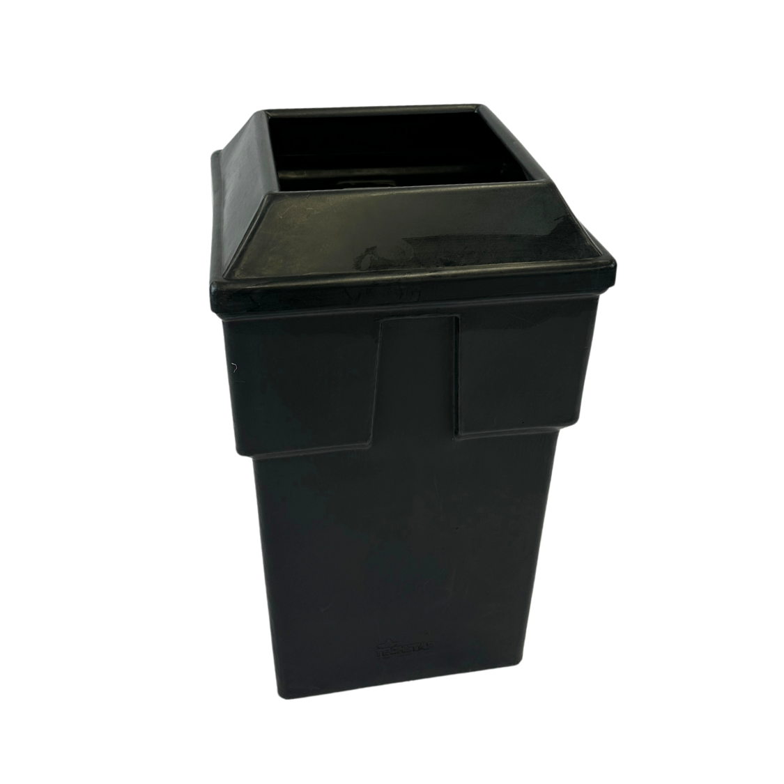 Poubelle extérieure en plastique - Noir - Ouverture carrée
