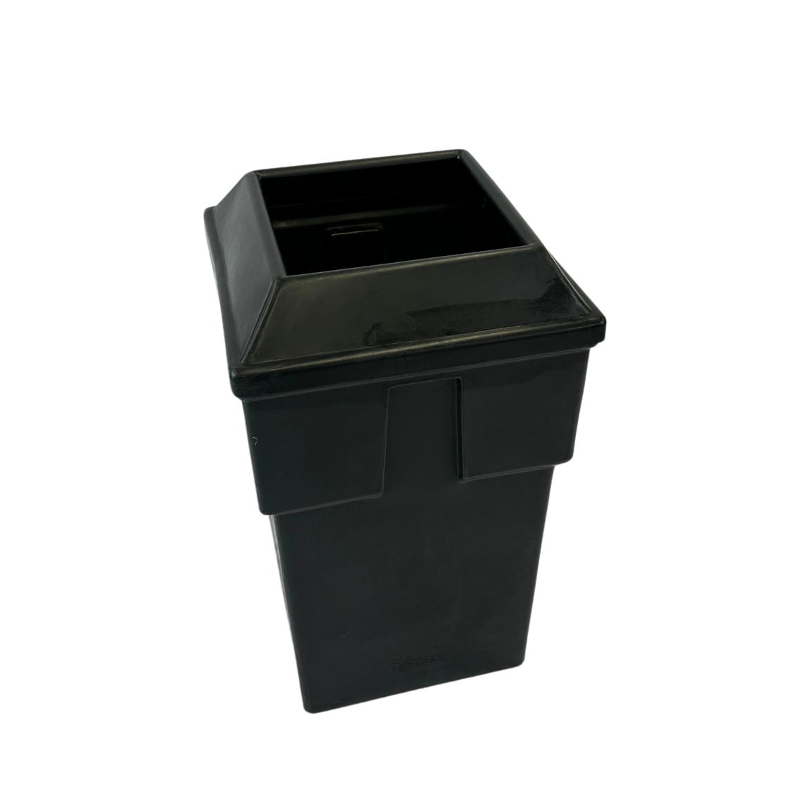 Poubelle extérieure en plastique - Noir - Ouverture carrée