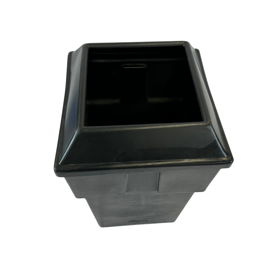 Poubelle extérieure en plastique - Noir - Ouverture carrée