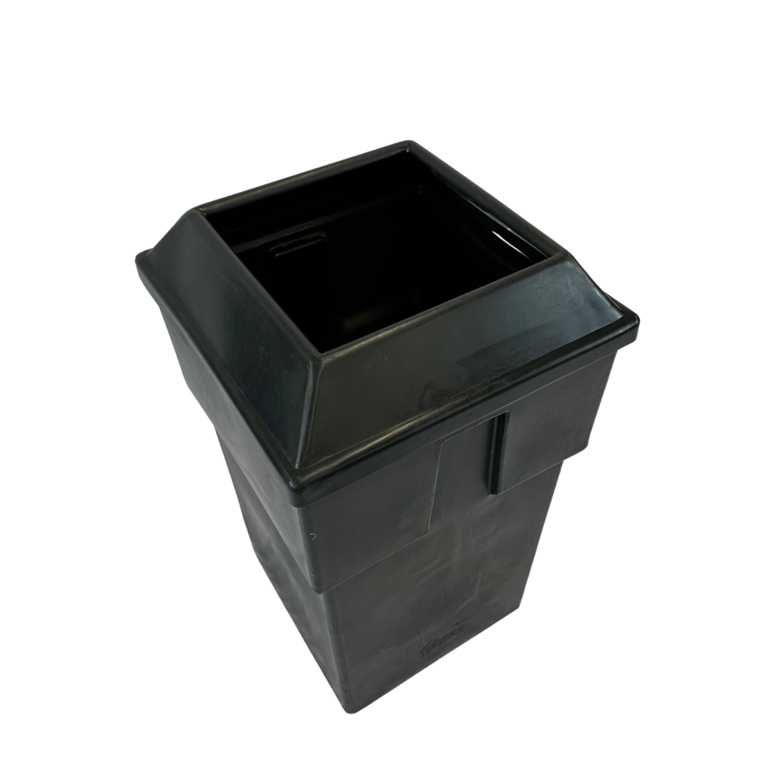 Poubelle extérieure en plastique - Noir - Ouverture carrée