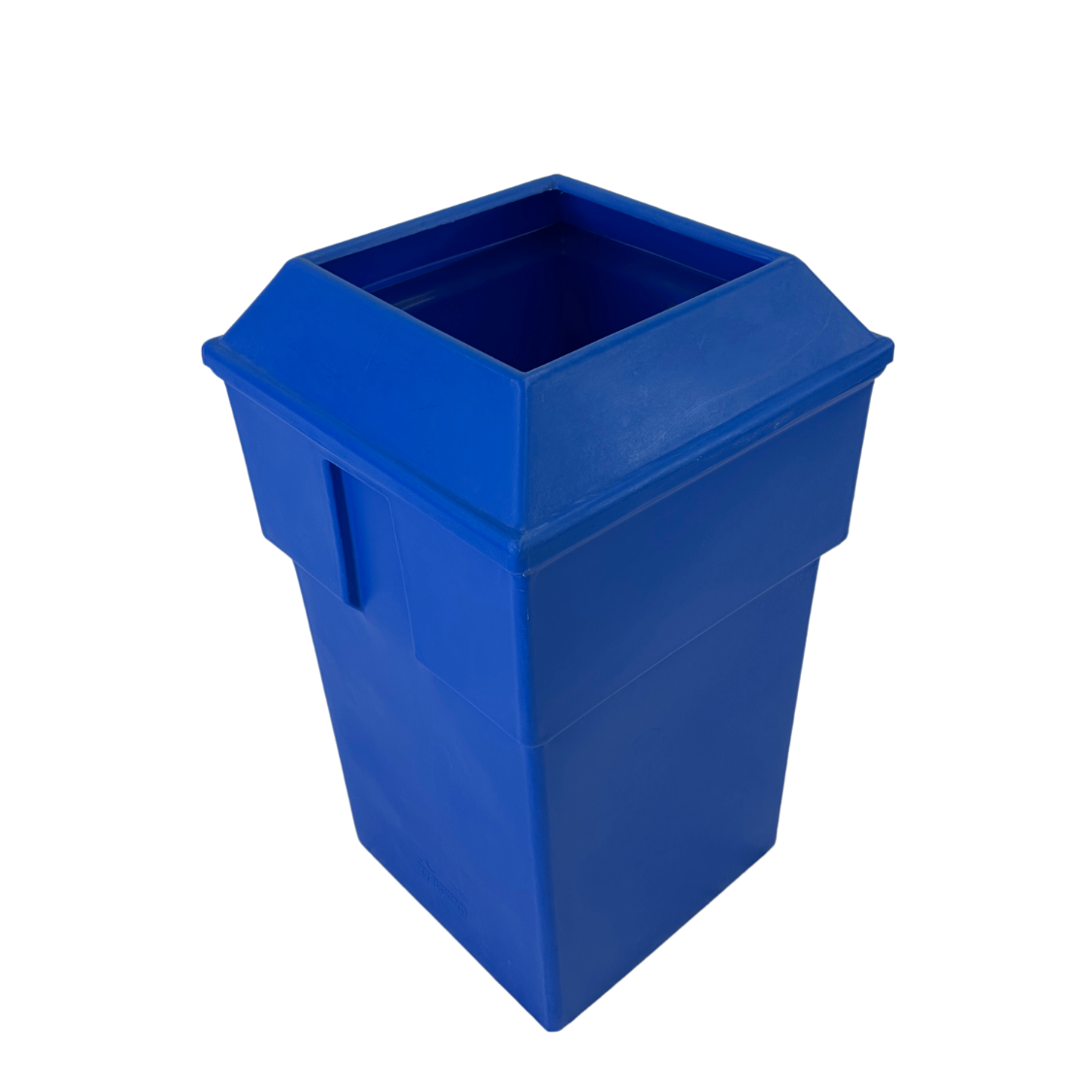 Poubelle extérieure en plastique - Bleu - Ouverture carrée