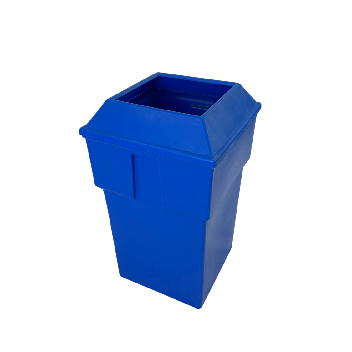 Poubelle extérieure en plastique - Bleu - Ouverture carrée