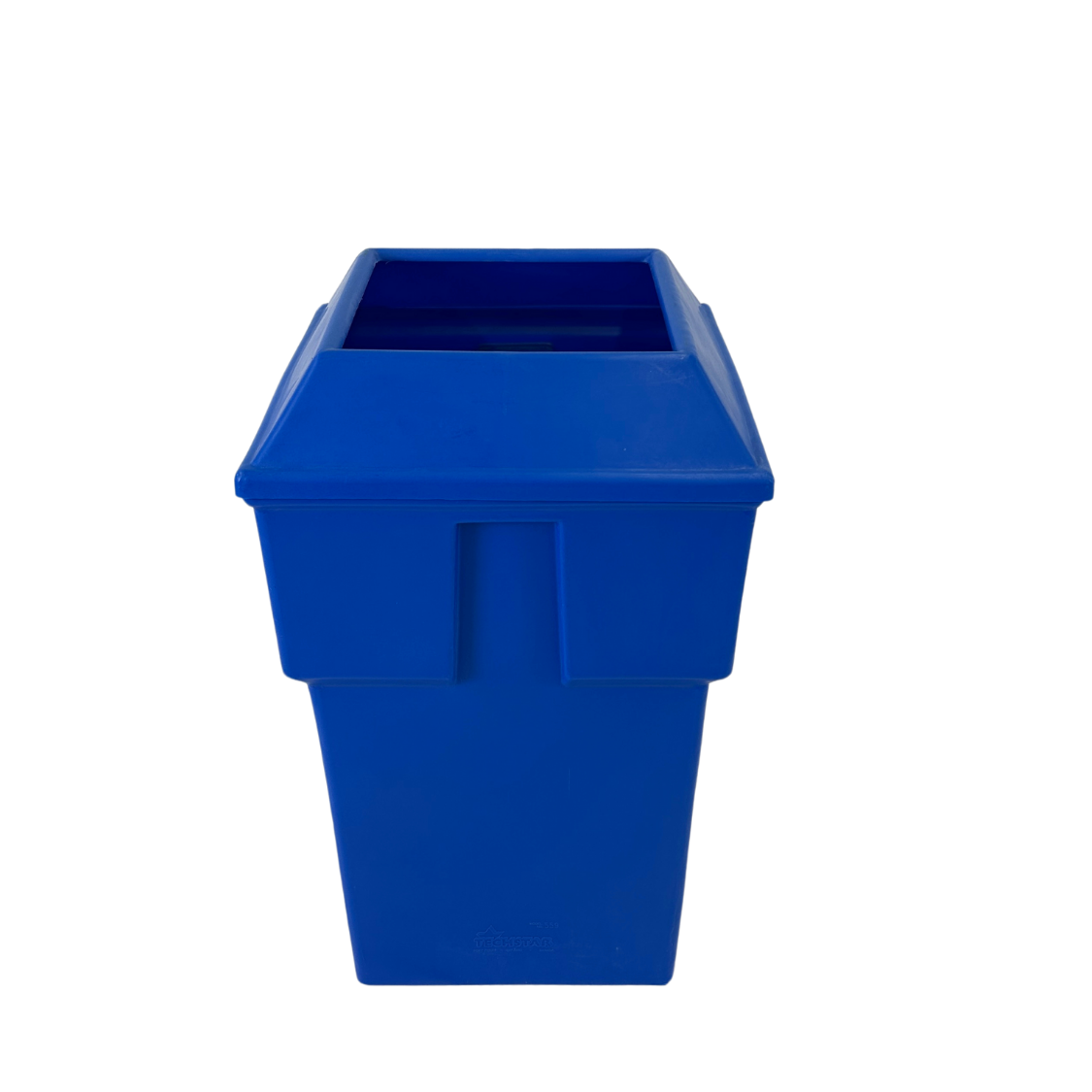 Poubelle extérieure en plastique - Bleu - Ouverture carrée