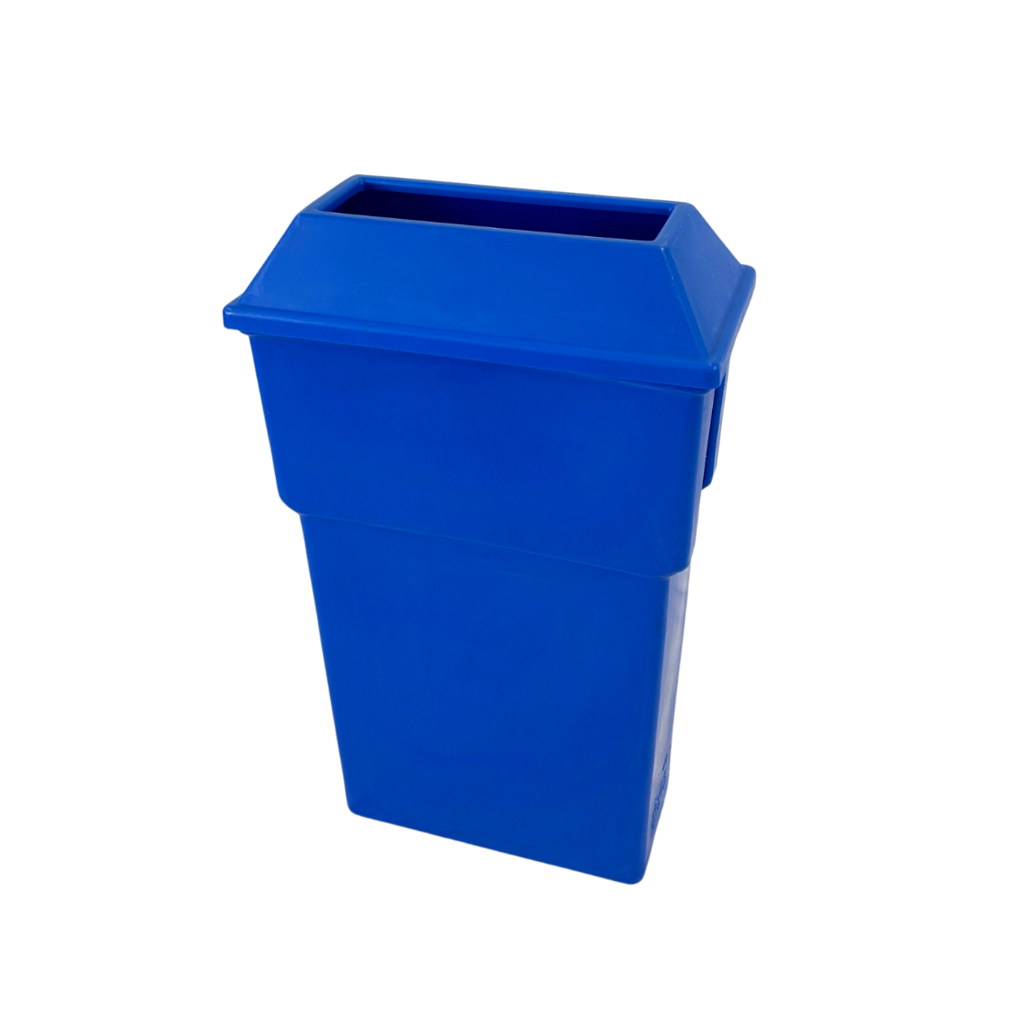 Corbeille en plastique pour recyclage - 73L - Bleu
