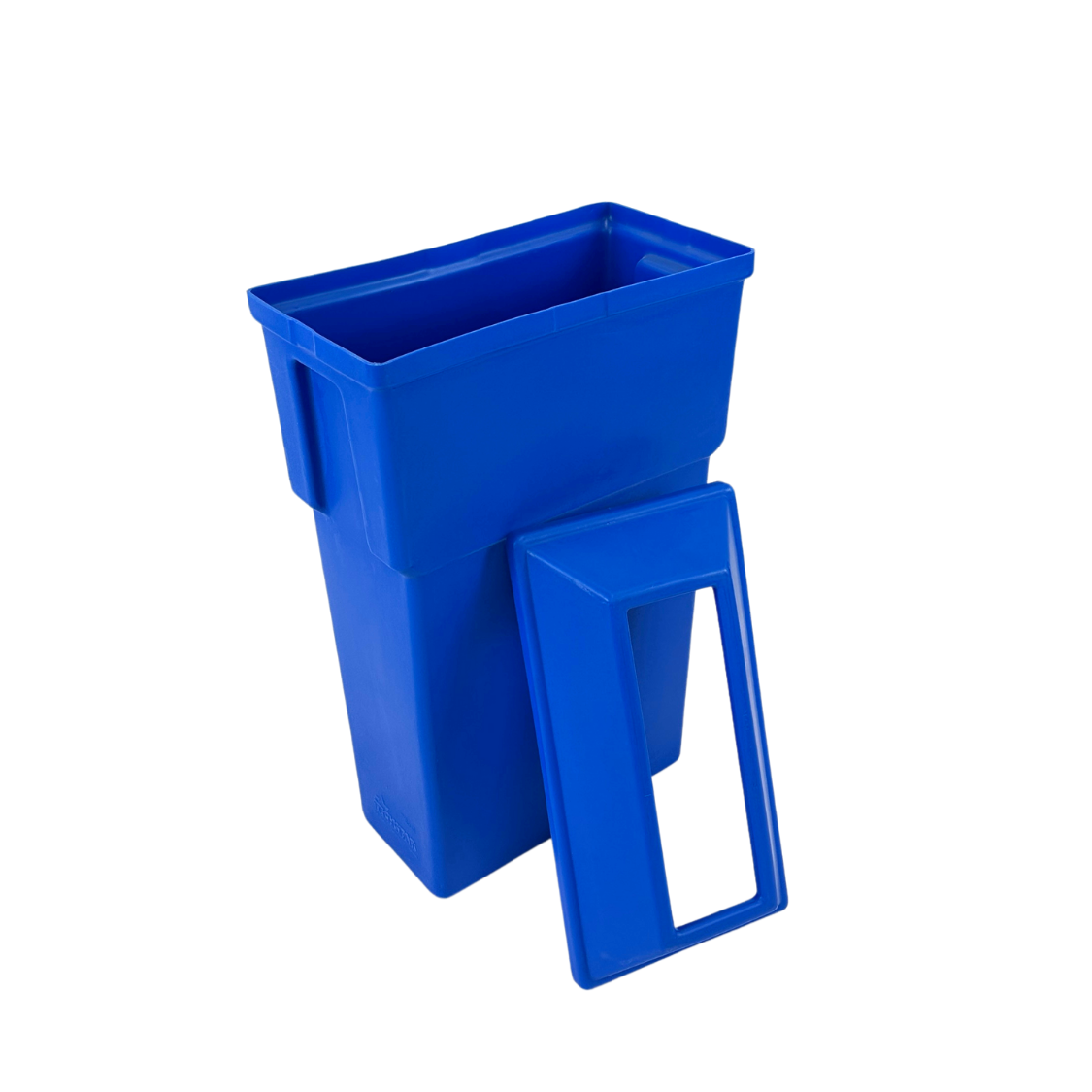 Corbeille en plastique pour recyclage - 73L - Bleu