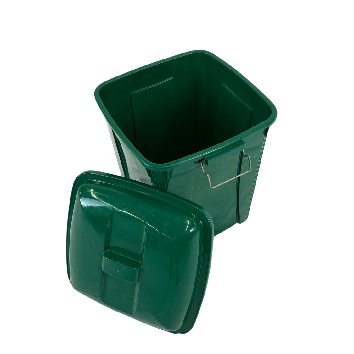 Corbeille en plastique pour recyclage - Vert