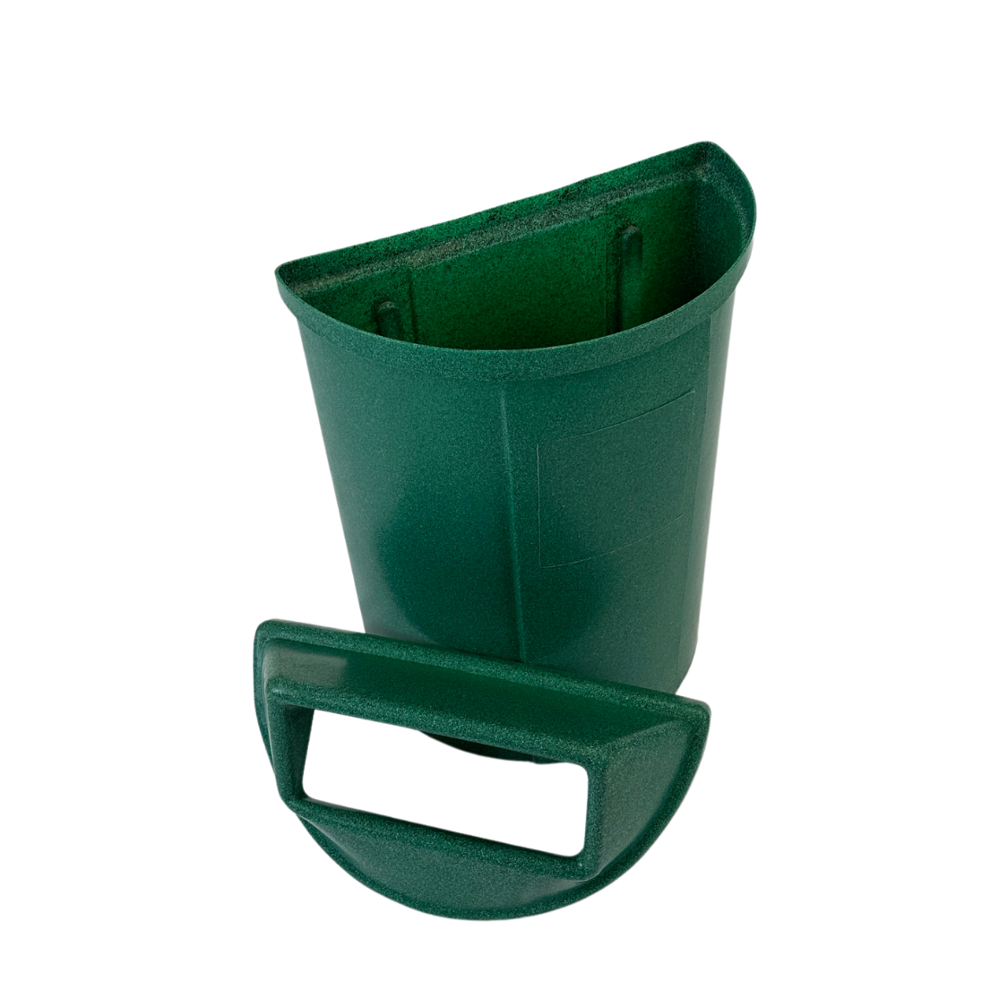 Poubelle en plastique - Demi lune - Verte