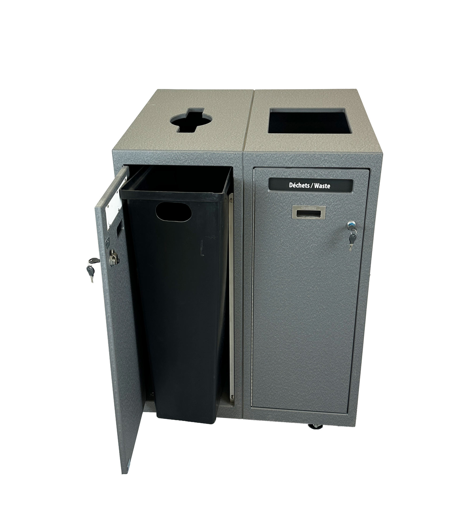 Ilot de tri #3 - Gris - 2 voies MESURES A PRENDRE